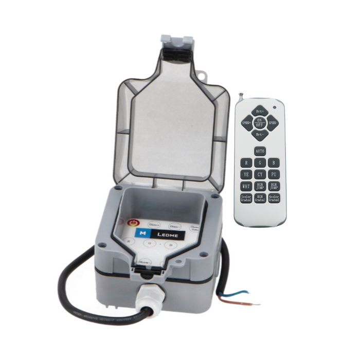 Controller RGB+RGBW cu telecomandă pentru iluminat LED subacvatic în piscină