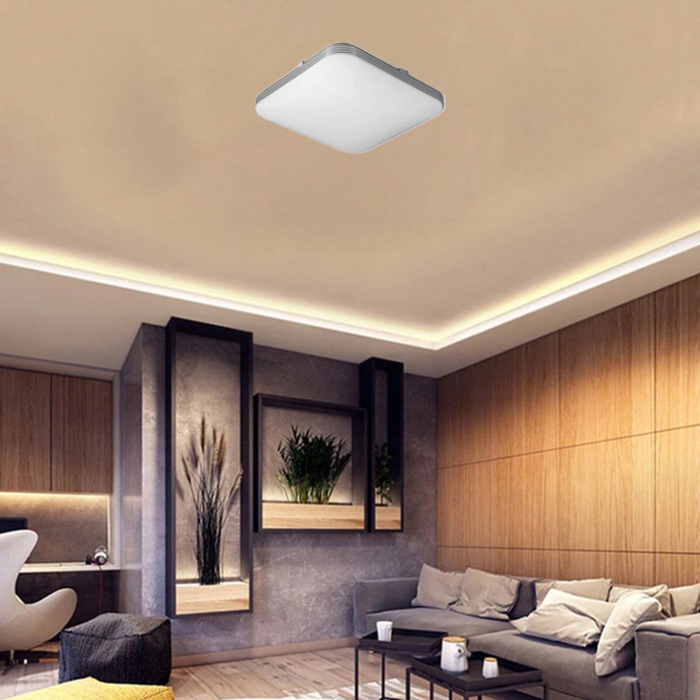 Plafonieră LED modernă 24W cu design pătrat alb