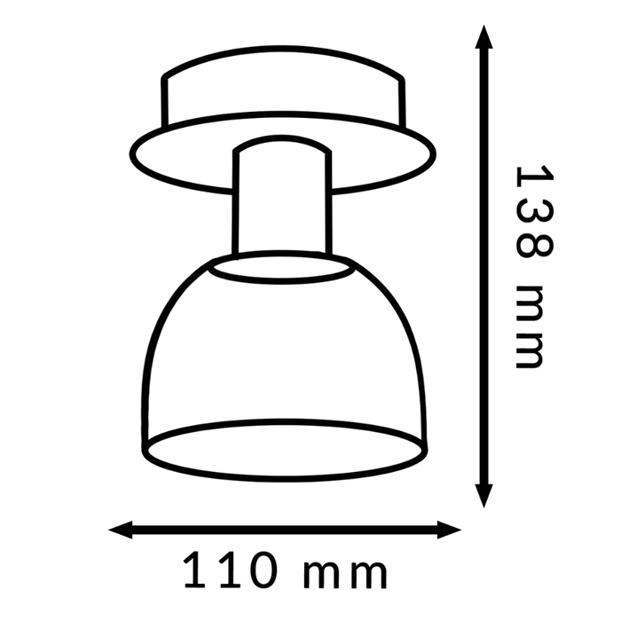 Difuzor transparent iluminat interior stil modern