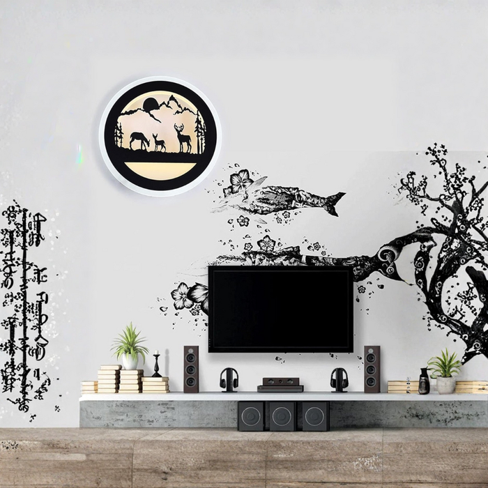 corp de perete natură, lumină caldă