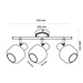 Lampă de tavan elegantă 3xE14, metal și sticlă