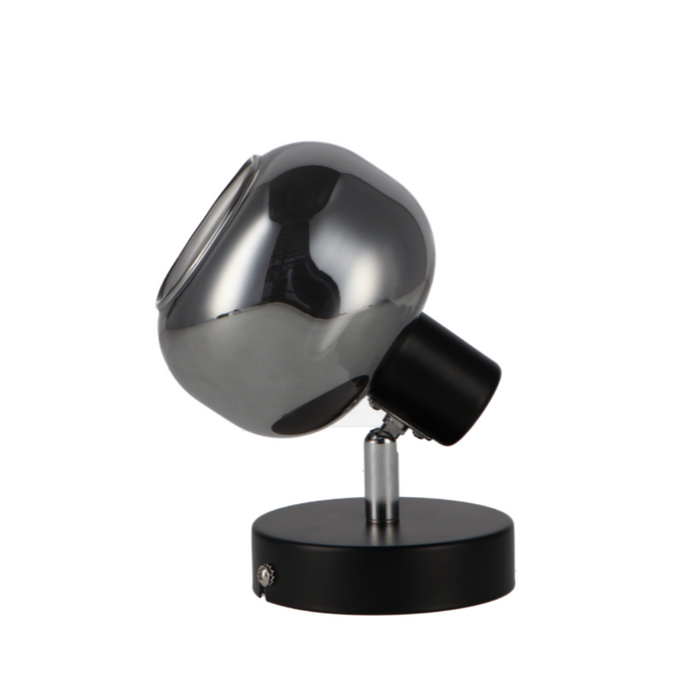 Corp de iluminat modern de tavan, aplica neagră Seria Glass E14