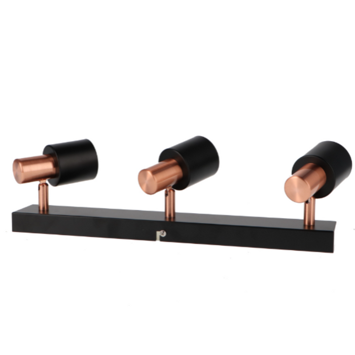 Corp de iluminat tavan cu 3 spoturi GU10, Seria Gold
