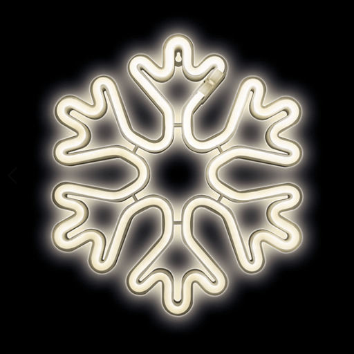 Decoratiunea luminoasa LED Neon, forma Fulg, lumina alba - ledia.ro