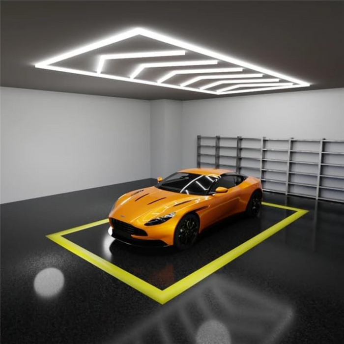 Tavan LED hexagonal HoneyComb 384 W cu lumină alb rece 6000K
