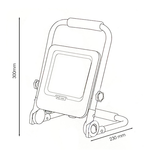 Proiector LED portabil 50W cu mâner ergonomic și lumină puternică