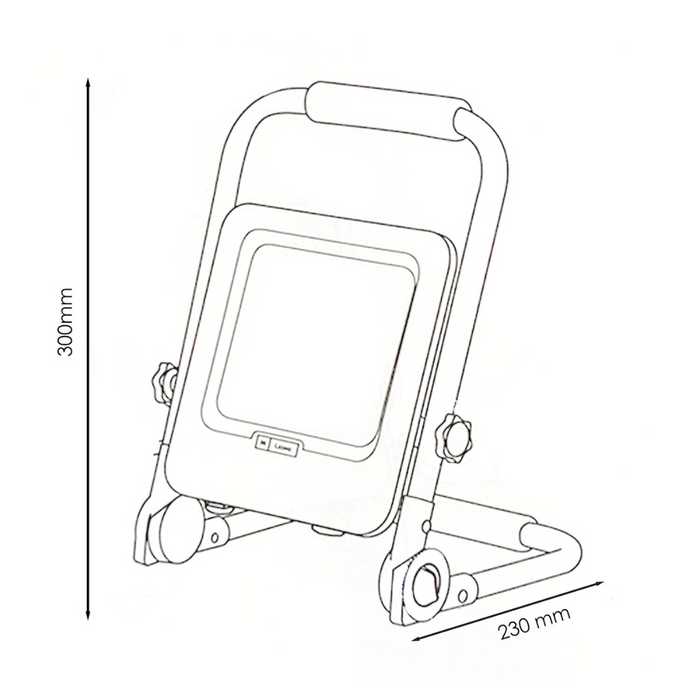 Proiector LED portabil 50W cu mâner ergonomic și lumină puternică