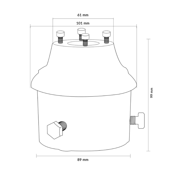 dimensiune suport fixare lampa pe stalp