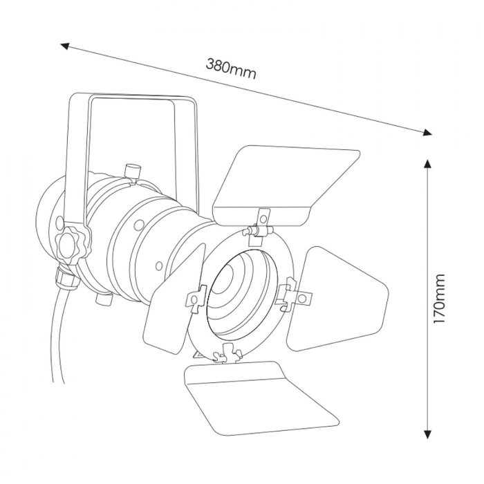 dimensiuni aplica de perete sau tavan tip reflector Cinema