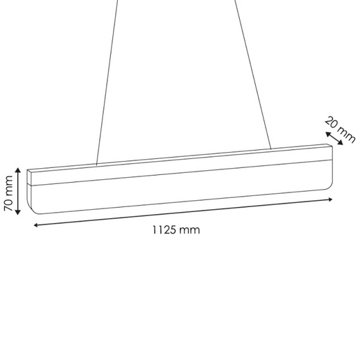 Dimensiuni lampă liniară LED Vision 30W în varianta dublă
