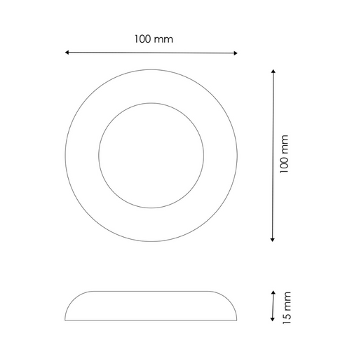 Dimensiuni Ramă cromată inoxidabilă pentru spot Swin, rezistentă la apă și coroziune.
