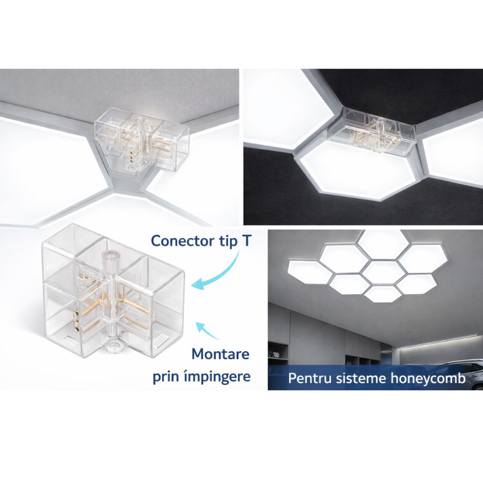 accesoriu iluminat LED hexagonal tip T