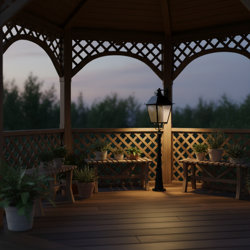 Felinar decorativ negru din oțel vopsit