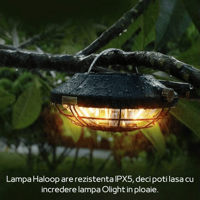 Felinar LED cu baterie externa Olight Haloop, 600 lumeni - ledia.ro