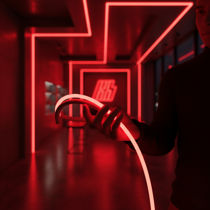 Furtun Neon FLEX LED Roșu 230V pentru decoruri moderne