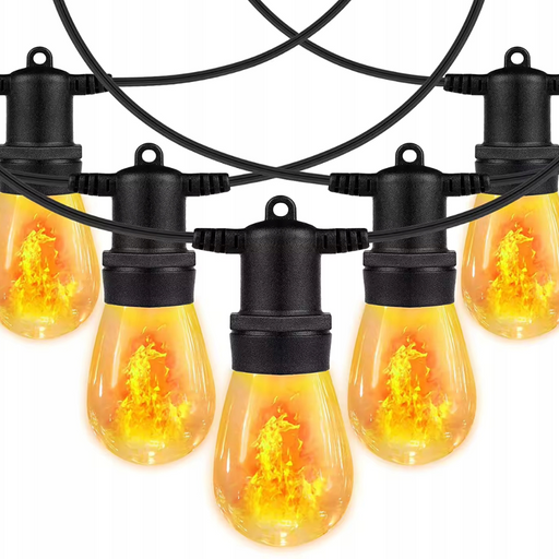 Ghirlandă decorativă exterior cu LED-uri stil foc, lungime 15 metri
