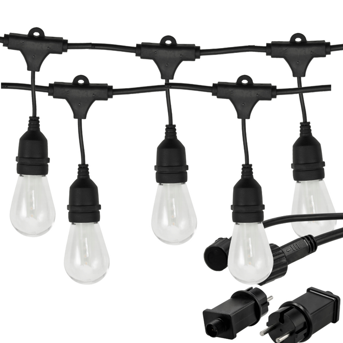 Ghirlandă LED IP44, 15 becuri, lumină caldă romantică pentru petreceri