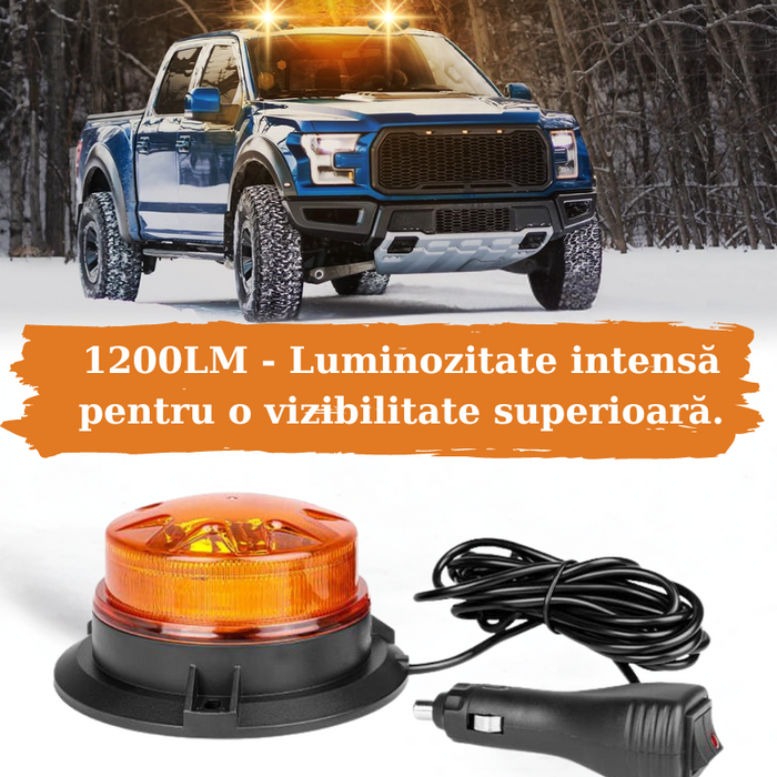 girofar auto led, lampa de avertizare, girofar masini, girofar 20w, girofar avertizare lumina portocalie, girofar motostivuitor, girofar masini utilitare, girofar led avertizare, ledia.ro