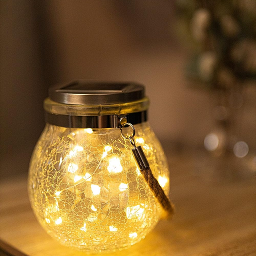 glob solar pentru iluminat gradina, sticlă texturată cu aspect antichizat, ledia.ro