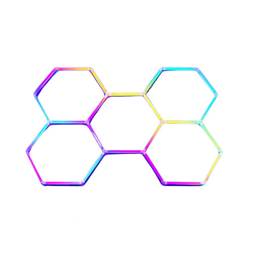 Panou LED hexagonal RGB controlat prin aplicație mobilă
