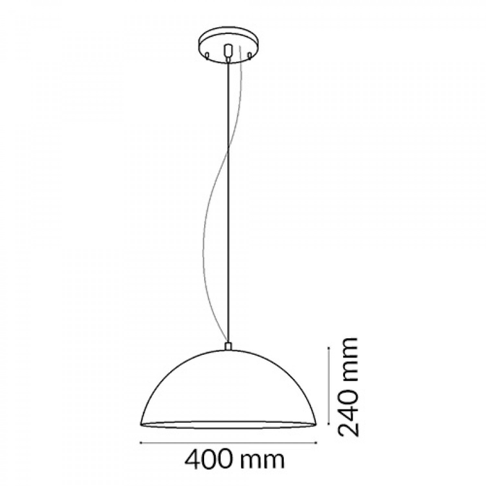 Lampă Pople vintage contemporan, design semidom, metal premium