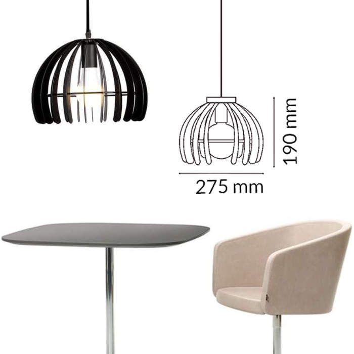 pendul negru pentru dining dimensiuni