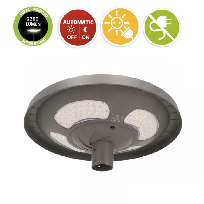 Lampă stradală LED solară 30W pentru iluminat urban eficient
