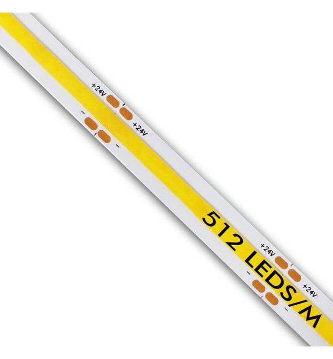 Bandă LED COB 24V | 512 LED/m | 5m | 1800lm/m | 15W/m | CRI90 | IP20