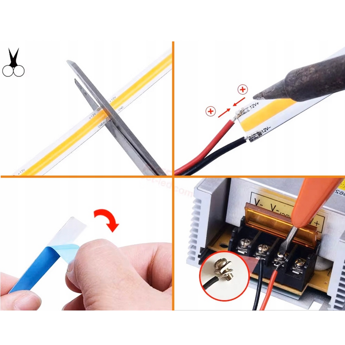 Instalare bandă LED Neon COB RGB pentru iluminat modern
