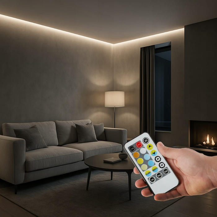 Kit complet Bandă LED CCT 5m cu telecomandă și sursă