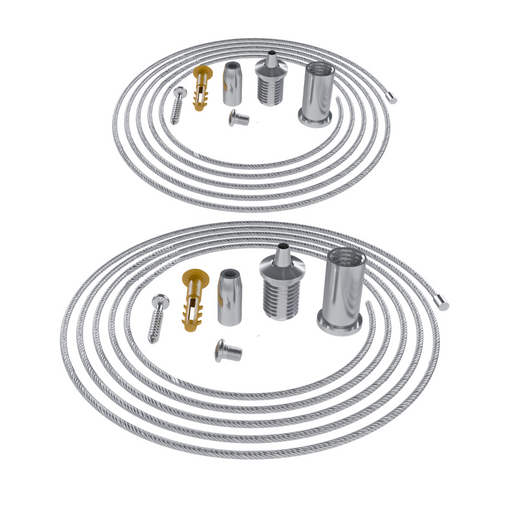 Set complet cabluri de montaj pentru lămpi LED hexagonale, cu accesorii de prindere pentru tavan, ledia.ro