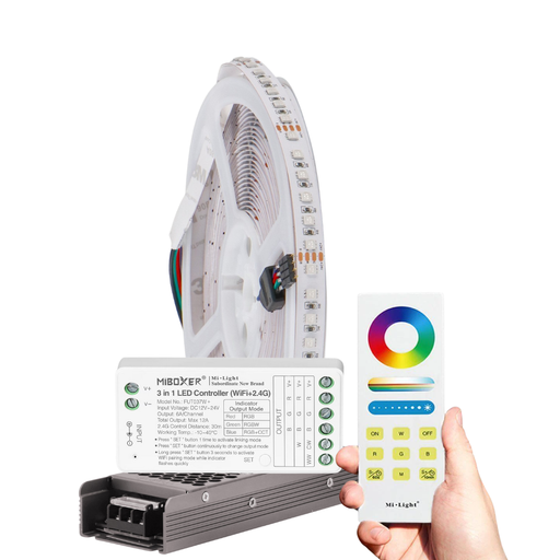 Kit complet Bandă LED RGB cu aplicație Tuya Smart