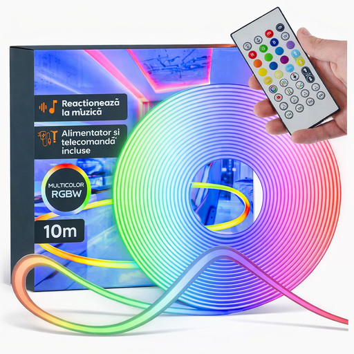 set banda led gaminf 10m lungime 24v profrsionala rgb cct