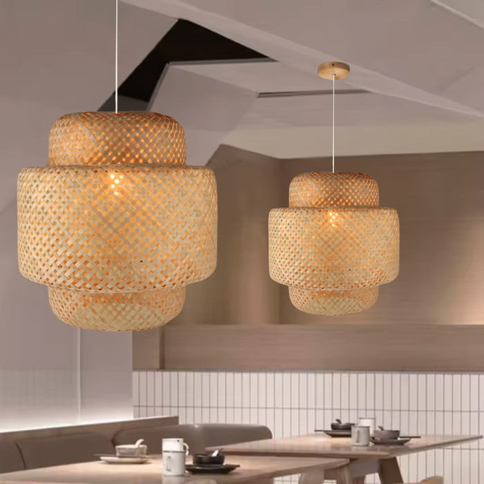 Pendul Canarias din ratan pentru living modern natural