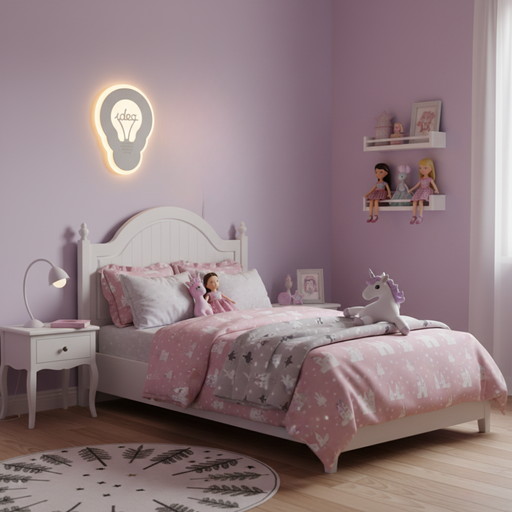 lampă LED design bec cu text idea