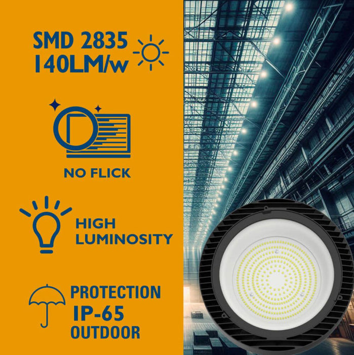 lampa industriala, lampi industriale, lampa high bay, lampi ufo, lampa industriala chip Osram, lampa putere selectabila, lampa high bay putere selectabila, lampi cu putere selectabila, ledia.ro