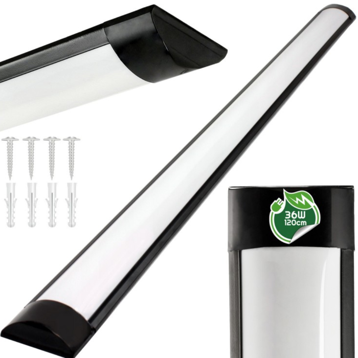 Lampă LED liniară 120cm lumină 4500K pentru spații rezidențiale
