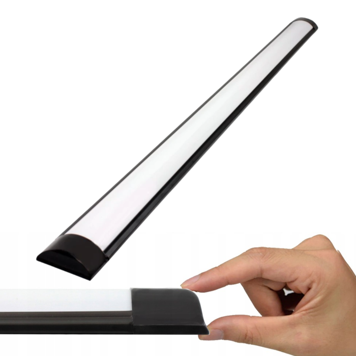 Corp LED MARS Slim 36W cu difuzor alb mat și carcasă neagră
