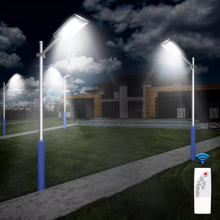 Iluminat exterior solar stradal LED 400W cu unghi de iluminare 140°