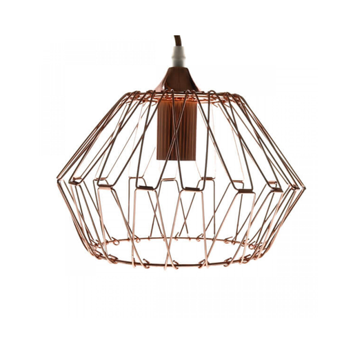 Lampă metalică rose copper pentru living și cafenea