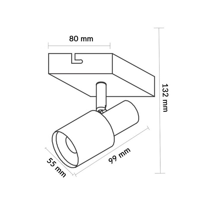 Aplica decorativă din metal, Seria Gold cu soclu GU10
