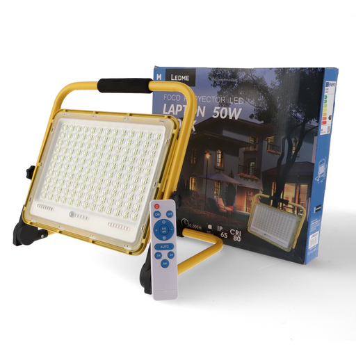 reflector LED portabil, proiector LED cu baterie, reflector LED 50W, lumină LED exterior, proiector cu acumulator, reflector rezistent la apă, proiector LED IP65, reflector LED grădină, proiector LED camping, proiector LED cu telecomandă, reflector exterior 50W, ledia.ro
