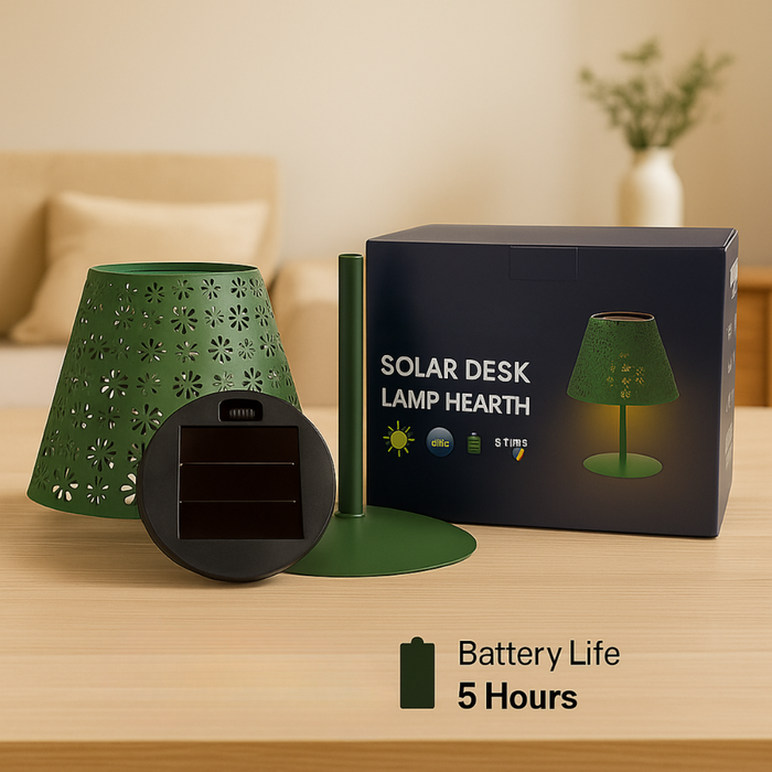 lampă solară IP44 verde pentru masă