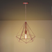 Lampă suspendată geometrică Rose Gold – vedere frontală