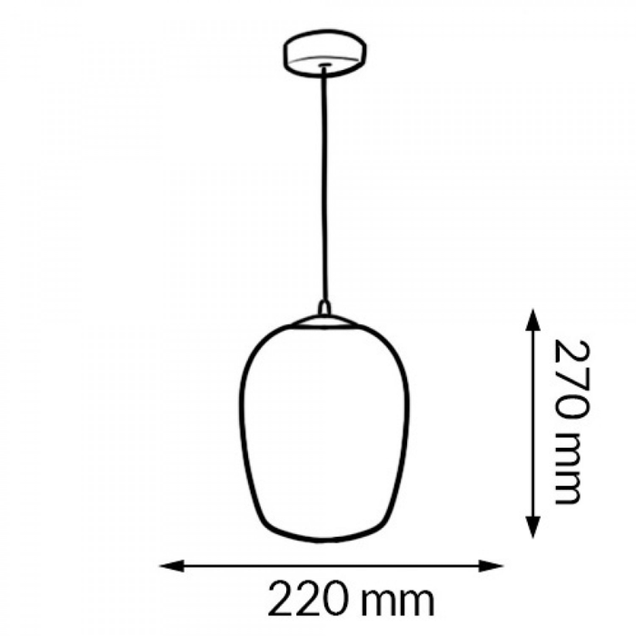 Lampă Tabarca suspendată pentru cafenea boutique, dimensiuni