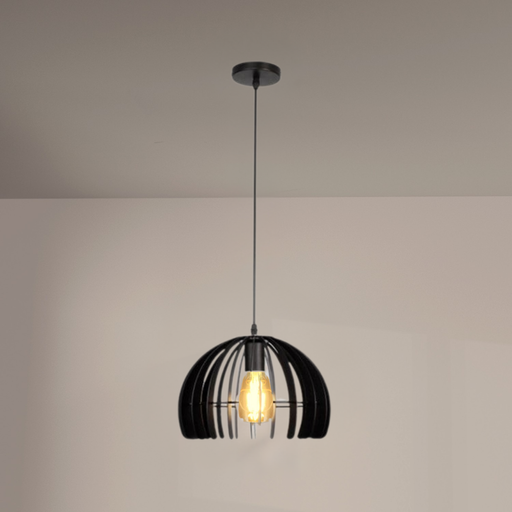 lampa suspendata cu soclu e27, negru