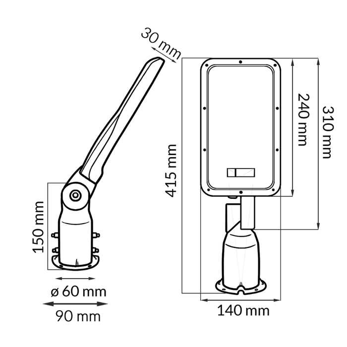 Lampa LED iluminat stradal 50W Spider 125 lm/w IP65