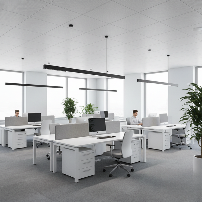 Iluminat fără orbire UGR<19 negru mat
