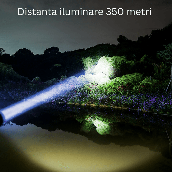 Lanterna LED Superfire R3 P90, 36W 2700lm, iluminare 200m - ledia.ro