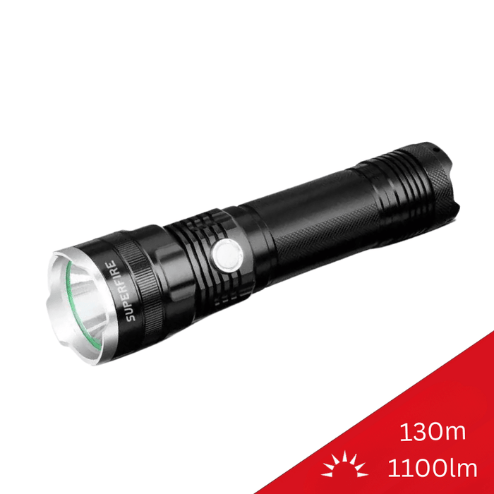 Lanterna LED Superfire X17, 1100lm, incarcare USB, 5 moduri iluminare - ledia.ro